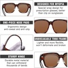 image:imageDUCO Fit Over Sunglasses Wraparound Sunglasses Polarized Over Glasses Sunglasses For Men Women UV Protection DC8970Tortoise Frame Brown Lens