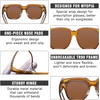 image:imageDUCO Fit Over Sunglasses Wraparound Sunglasses Polarized Over Glasses Sunglasses For Men Women UV Protection DC8970Transparent Brown