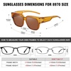 image:imageDUCO Fit Over Sunglasses Wraparound Sunglasses Polarized Over Glasses Sunglasses For Men Women UV Protection DC8970Transparent Brown