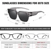 image:imageDUCO Fit Over Sunglasses Wraparound Sunglasses Polarized Over Glasses Sunglasses For Men Women UV Protection DC8970Transparent Grey