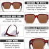 image:imageDUCO Fit Over Sunglasses Wraparound Sunglasses Polarized Over Glasses Sunglasses For Men Women UV Protection DC8970Wine Frame Brown Lens