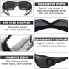 image:imageDUCO Fit Over Sunglasses Wraparound Sunglasses for Men Women Polarized Wear Over Sun Glasses UV Protection DC8965Matte Black Frame Grey Lens