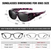 image:imageDUCO Fit Over Sunglasses Wraparound Sunglasses for Men Women Polarized Wear Over Sun Glasses UV Protection DC8965Purple Tortoiseshell Frame Grey Lens