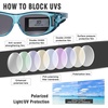 image:imageDUCO Fit Over Sunglasses Wraparound Sunglasses for Men Women Polarized Wear Over Sun Glasses UV Protection DC8965Transparent Blue Frame Grey Lens