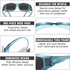 image:imageDUCO Fit Over Sunglasses Wraparound Sunglasses for Men Women Polarized Wear Over Sun Glasses UV Protection DC8965Transparent Blue Frame Grey Lens