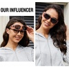 image:imageDUCO Fit Over Sunglasses Wraparound Sunglasses for Men Women Polarized Wear Over Sun Glasses UV Protection DC8965Transparent Pink Frame Grey Lens