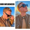 image:imageDUCO Fit Over Sunglasses for Men Women Wear Over Glasses Retro Wrap Around Polarized Sun Glasses UV400 Protection ABlack Frame Grey Lens