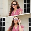 image:imageDUCO Fit Over Sunglasses for Men Women Wear Over Glasses Retro Wrap Around Polarized Sun Glasses UV400 Protection ABlack Frame Revo Pink Lens