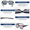 image:imageDUCO Fit Over Sunglasses for Men Women Wear Over Glasses Retro Wrap Around Polarized Sun Glasses UV400 Protection ABlack Frame Revo Pink Lens