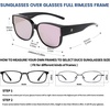 image:imageDUCO Fit Over Sunglasses for Men Women Wear Over Glasses Retro Wrap Around Polarized Sun Glasses UV400 Protection ABlack Frame Revo Pink Lens