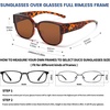 image:imageDUCO Fit Over Sunglasses for Men Women Wear Over Glasses Retro Wrap Around Polarized Sun Glasses UV400 Protection ATortoise Frame Brown Lens