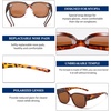 image:imageDUCO Fit Over Sunglasses for Men Women Wear Over Glasses Retro Wrap Around Polarized Sun Glasses UV400 Protection ATortoise Frame Brown Lens