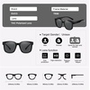 image:imageDUCO Fit Over Sunglasses for Men Women Wear Over Glasses Retro Wrap Around Polarized Sun Glasses UV400 ProtectionBblack Frame Grey Lens