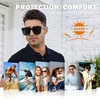 image:imageDUCO Fit Over Sunglasses for Men Women Wear Over Glasses Retro Wrap Around Polarized Sun Glasses UV400 ProtectionBblack Frame Grey Lens