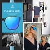 image:imageDUCO Fit Over Sunglasses for Men Women Wear Over Glasses Retro Wrap Around Polarized Sun Glasses UV400 ProtectionBblack Frame Revo Blue Lens