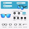 image:imageDUCO Fit Over Sunglasses for Men Women Wear Over Glasses Retro Wrap Around Polarized Sun Glasses UV400 ProtectionBblack Frame Revo Blue Lens