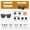 image:imageDUCO Fit Over Sunglasses for Men Women Wear Over Glasses Retro Wrap Around Polarized Sun Glasses UV400 ProtectionBtortoise Frame Grey Lens
