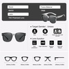 image:imageDUCO Fit Over Sunglasses for Men Women Wear Over Glasses Retro Wrap Around Polarized Sun Glasses UV400 ProtectionBtransparent Frame Grey Lens