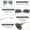 image:imageDUCO Fit Over Sunglasses for Men Women Wear Over Glasses Retro Wrap Around Polarized Sun Glasses UV400 ProtectionBtransparent Frame Grey Lens