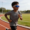 image:imageDUCO Kids Baseball Sunglasses Age 410 Girls Boys Polarized Glasses DK261  Unbreakable Sports Sunglasses UV400 Protection Flexible Frame Incl Case amp StrapWhite Frame Grey Temple Revo Blue Lens