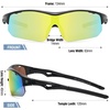 image:imageDUCO Kids Baseball Sunglasses Age 410 Girls Boys Polarized Glasses DK261  Unbreakable Sports Sunglasses UV400 Protection Flexible Frame Incl Case amp StrapBlack Frame Black Temple Revo Orange Lens