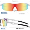 image:imageDUCO Kids Baseball Sunglasses Age 410 Girls Boys Polarized Glasses DK261  Unbreakable Sports Sunglasses UV400 Protection Flexible Frame Incl Case amp StrapWhite Frame Black Temple Revo Orange Lens