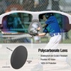 image:imageDUCO Kids Baseball Sunglasses Age 410 Girls Boys Polarized Glasses DK261  Unbreakable Sports Sunglasses UV400 Protection Flexible Frame Incl Case amp StrapBlue Frame White Temple Revo Orange Lens