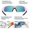 image:imageDUCO Kids Baseball Sunglasses Age 410 Girls Boys Polarized Glasses DK261  Unbreakable Sports Sunglasses UV400 Protection Flexible Frame Incl Case amp StrapWhite Frame Black Temple Revo Orange Lens