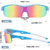image:imageDUCO Kids Baseball Sunglasses Age 410 Girls Boys Polarized Glasses DK261  Unbreakable Sports Sunglasses UV400 Protection Flexible Frame Incl Case amp StrapBlue Frame White Temple Revo Orange Lens