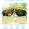 image:imageDUCO Kids Baseball Sunglasses for Boys Girls Age 616 Polarized  UV400 Protection Youth Cycling Goggles for Boys Girls Unbreakable Flexible Frame with Case amp Carry Case01 White Frame Revo Blue Lens
