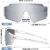image:imageDUCO Kids Baseball Sunglasses for Boys Girls Age 616 Polarized  UV400 Protection Youth Cycling Goggles for Boys Girls Unbreakable Flexible Frame with Case amp Carry Case26 White Frame Revo Silver Lens