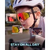 image:imageDUCO Kids Baseball Sunglasses for Boys Girls Age 616 Polarized  UV400 Protection Youth Cycling Goggles for Boys Girls Unbreakable Flexible Frame with Case amp Carry Case04 Black Frame Revo Orange Lens