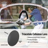image:imageDUCO Kids Baseball Sunglasses for Boys Girls Age 616 Polarized  UV400 Protection Youth Cycling Goggles for Boys Girls Unbreakable Flexible Frame with Case amp Carry Case11 White Frame Revo Blue Lens