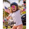 image:imageDUCO Kids Baseball Sunglasses for Boys Girls Age 616 Polarized  UV400 Protection Youth Cycling Goggles for Boys Girls Unbreakable Flexible Frame with Case amp Carry Case21 Pink Frame Revo Pink Lens