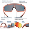 image:imageDUCO Kids Baseball Sunglasses for Boys Girls Age 616 Polarized  UV400 Protection Youth Cycling Goggles for Boys Girls Unbreakable Flexible Frame with Case amp Carry Case15 Orange Frame Revo Orange Lens