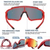 image:imageDUCO Kids Baseball Sunglasses for Boys Girls Age 616 Polarized  UV400 Protection Youth Cycling Goggles for Boys Girls Unbreakable Flexible Frame with Case amp Carry Case16 Red Frame Revo Orange Lens