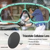 image:imageDUCO Kids Baseball Sunglasses for Boys Girls Age 616 Polarized  UV400 Protection Youth Cycling Goggles for Boys Girls Unbreakable Flexible Frame with Case amp Carry Case24 Mint Green Frame Revo Blue Lens