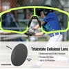 image:imageDUCO Kids Baseball Sunglasses for Boys Girls Age 616 Polarized  UV400 Protection Youth Cycling Goggles for Boys Girls Unbreakable Flexible Frame with Case amp Carry Case12 Green Frame Revo Orange Lens