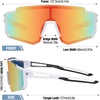 image:imageDUCO Kids Baseball Sunglasses for Boys Girls Age 616 Polarized  UV400 Protection Youth Cycling Goggles for Boys Girls Unbreakable Flexible Frame with Case amp Carry CaseWhite Frame Black Temple Revo Orange Lens