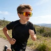 image:imageDUCO Kids Baseball Sunglasses for Boys Girls Age 616 Polarized  UV400 Protection Youth Cycling Goggles for Boys Girls Unbreakable Flexible Frame with Case amp Carry Case04 Black Frame Revo Orange Lens