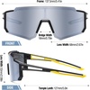 image:imageDUCO Kids Baseball Sunglasses for Boys Girls Age 616 Polarized  UV400 Protection Youth Cycling Goggles for Boys Girls Unbreakable Flexible Frame with Case amp Carry Case28 Black Frame Revo Silver Lens