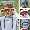 image:imageDUCO Kids Baseball Sunglasses for Boys Girls Age 616 Polarized  UV400 Protection Youth Cycling Goggles for Boys Girls Unbreakable Flexible Frame with Case amp Carry Case11 White Frame Revo Blue Lens