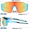 image:imageDUCO Kids Baseball Sunglasses for Boys Girls Age 616 Polarized  UV400 Protection Youth Cycling Goggles for Boys Girls Unbreakable Flexible Frame with Case amp Carry Case08 Blue Frame Revo Orange Lens