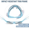 image:imageDUCO Kids Baseball Sunglasses for Boys Girls Age 616 Polarized  UV400 Protection Youth Cycling Goggles for Boys Girls Unbreakable Flexible Frame with Case amp Carry Case23 Light Blue Frame Revo Pink Lens