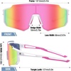 image:imageDUCO Kids Baseball Sunglasses for Boys Girls Age 616 Polarized  UV400 Protection Youth Cycling Goggles for Boys Girls Unbreakable Flexible Frame with Case amp Carry Case27 White Frame Revo Pink Lens