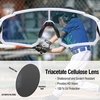 image:imageDUCO Kids Baseball Sunglasses for Boys Girls Age 616 Polarized  UV400 Protection Youth Cycling Goggles for Boys Girls Unbreakable Flexible Frame with Case amp Carry CaseWhite Frame Black Temple Revo Orange Lens