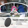 image:imageDUCO Kids Baseball Sunglasses for Boys Girls Age 616 Polarized  UV400 Protection Youth Cycling Goggles for Boys Girls Unbreakable Flexible Frame with Case amp Carry Case27 White Frame Revo Pink Lens