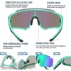 image:imageDUCO Kids Baseball Sunglasses for Boys Girls Age 616 Polarized  UV400 Protection Youth Cycling Goggles for Boys Girls Unbreakable Flexible Frame with Case amp Carry Case22 Green Frame Revo Green Lens