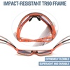 image:imageDUCO Kids Baseball Sunglasses for Boys Girls Age 616 Polarized  UV400 Protection Youth Cycling Goggles for Boys Girls Unbreakable Flexible Frame with Case amp Carry Case15 Orange Frame Revo Orange Lens