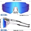 image:imageDUCO Kids Baseball Sunglasses for Boys Girls Age 616 Polarized  UV400 Protection Youth Cycling Goggles for Boys Girls Unbreakable Flexible Frame with Case amp Carry Case11 White Frame Revo Blue Lens